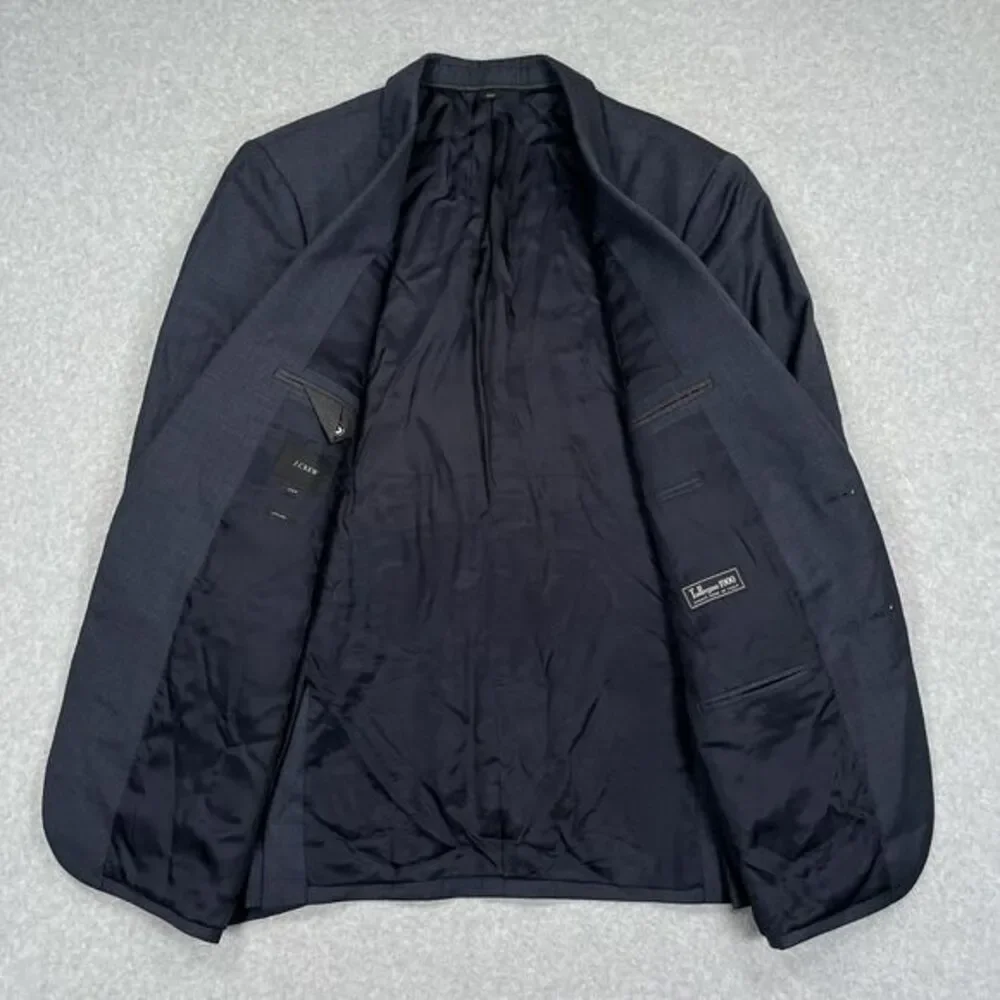 J.‎ Crew Ludlow Tollegno 1900 Blazer Size 42R Blue 100% Wool Sport Coat *FLAW